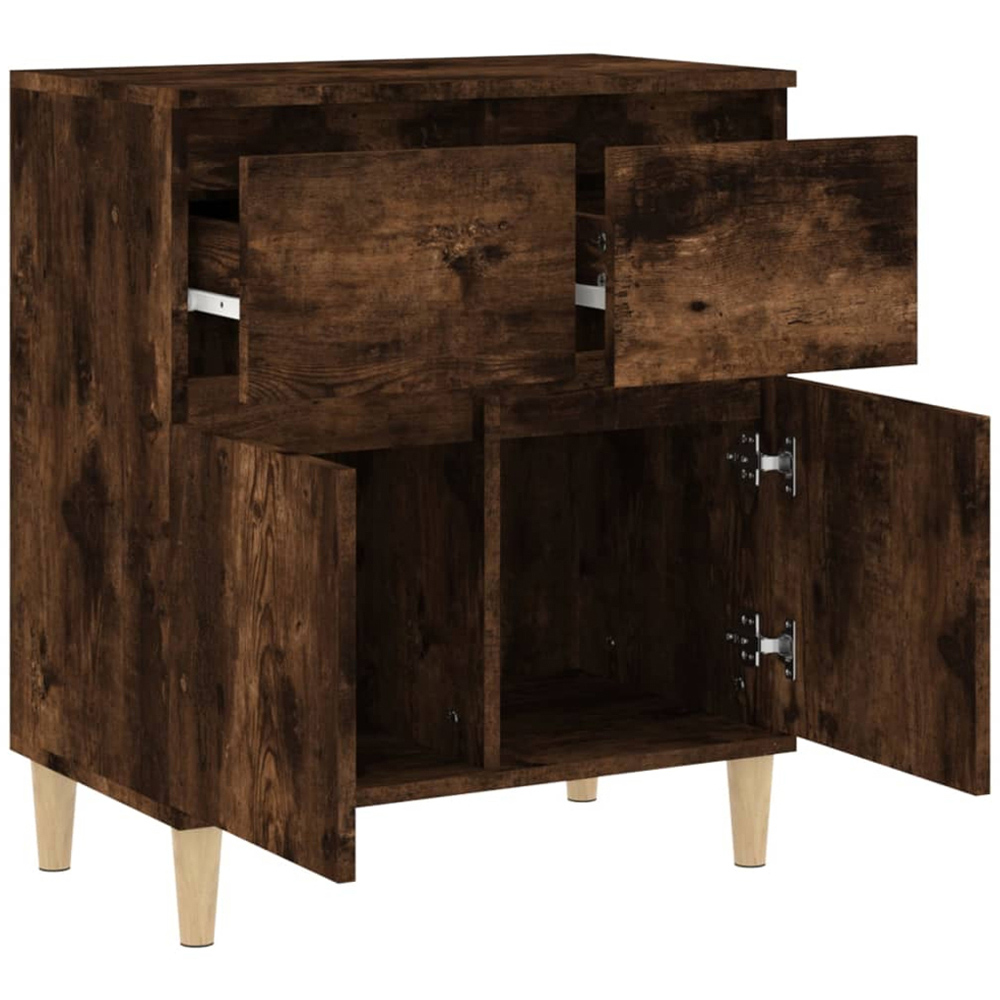 vidaXL 2 Door 2 Drawer Smoked Oak Sideboard Image 6