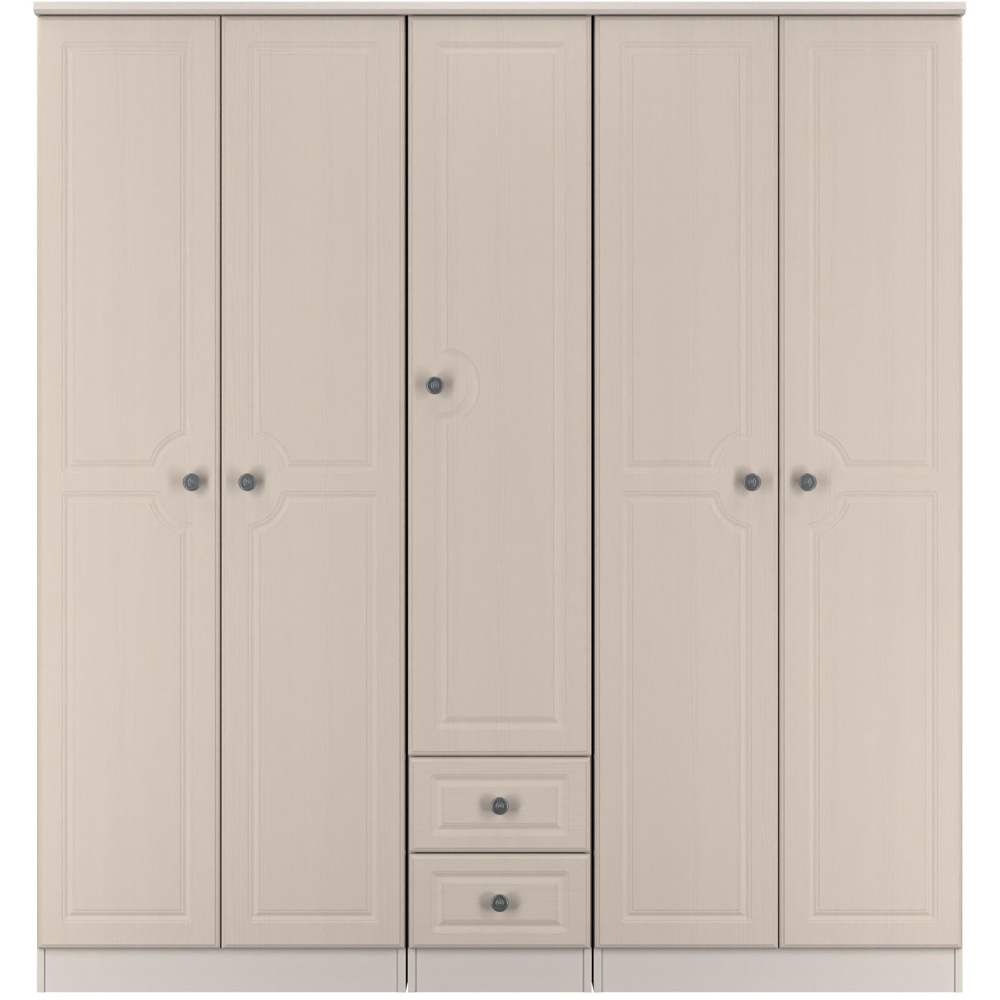 Crowndale Pembroke 5 Door 2 Drawer Kashmir Ash Wardrobe Ready Assembled Image 2