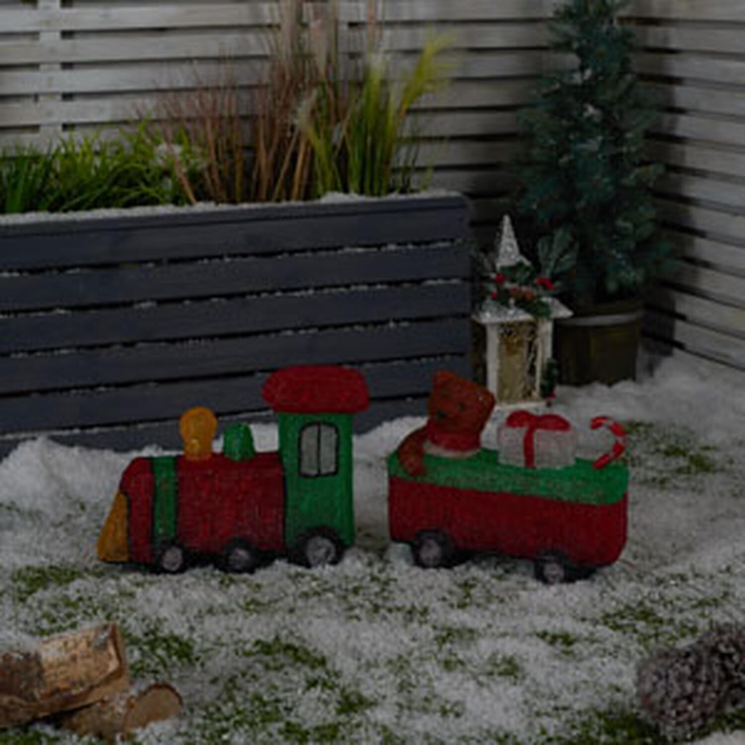 Festive Multicolour Acrylic Train Image 2