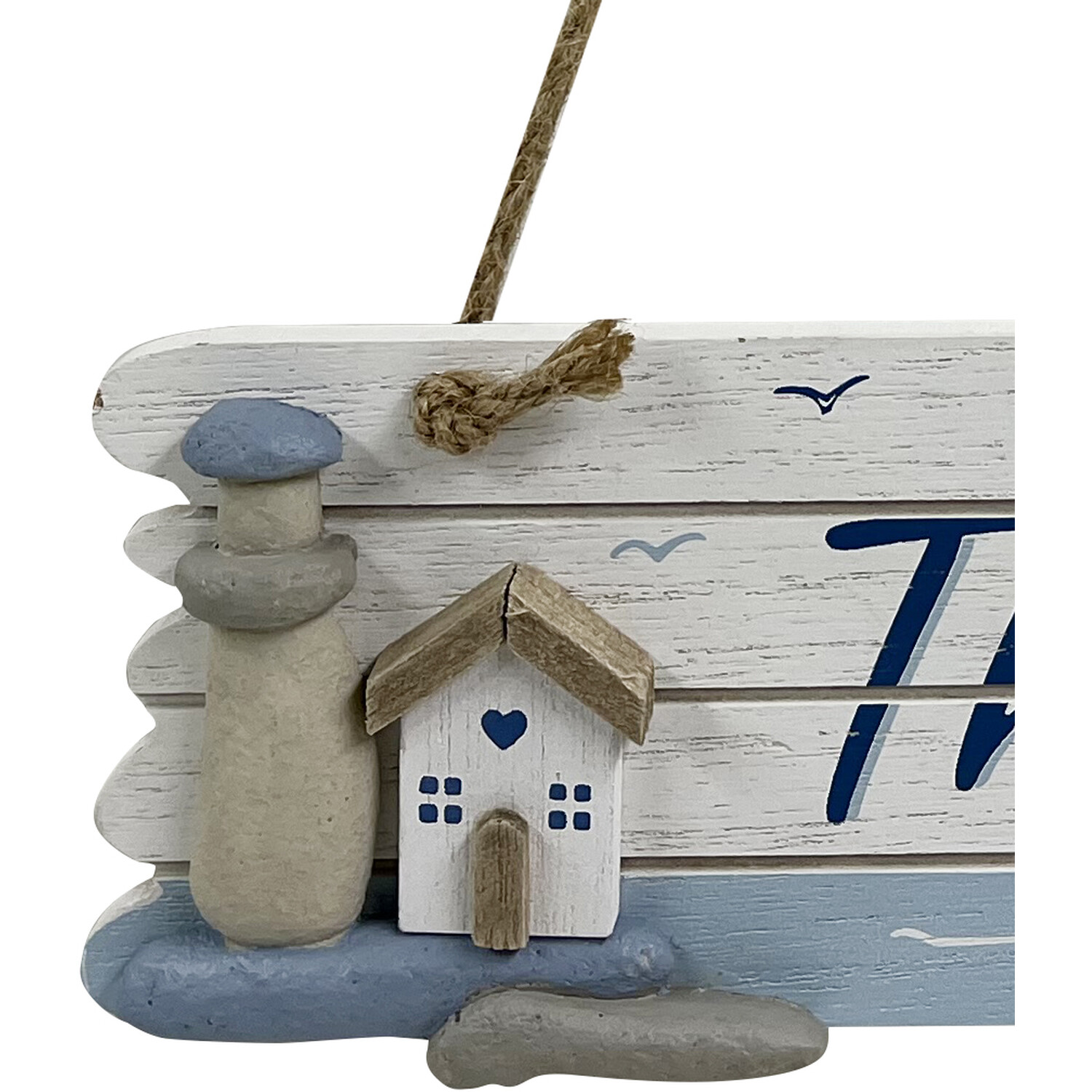 Coastal Loo Hanging Sign - Blue Image 2