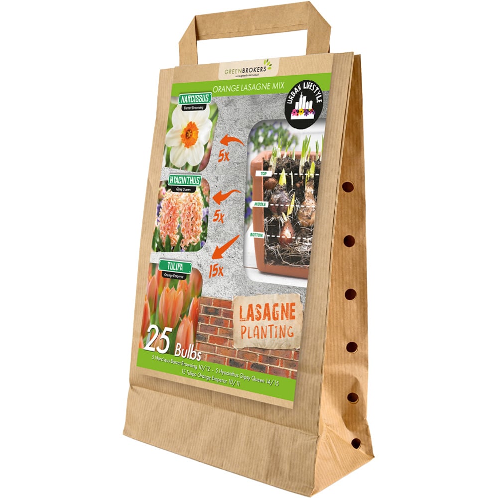 GreenBrokers Orange Lasagne Bee Friendly Mixed Planting Bulb 25 Pack Image 1