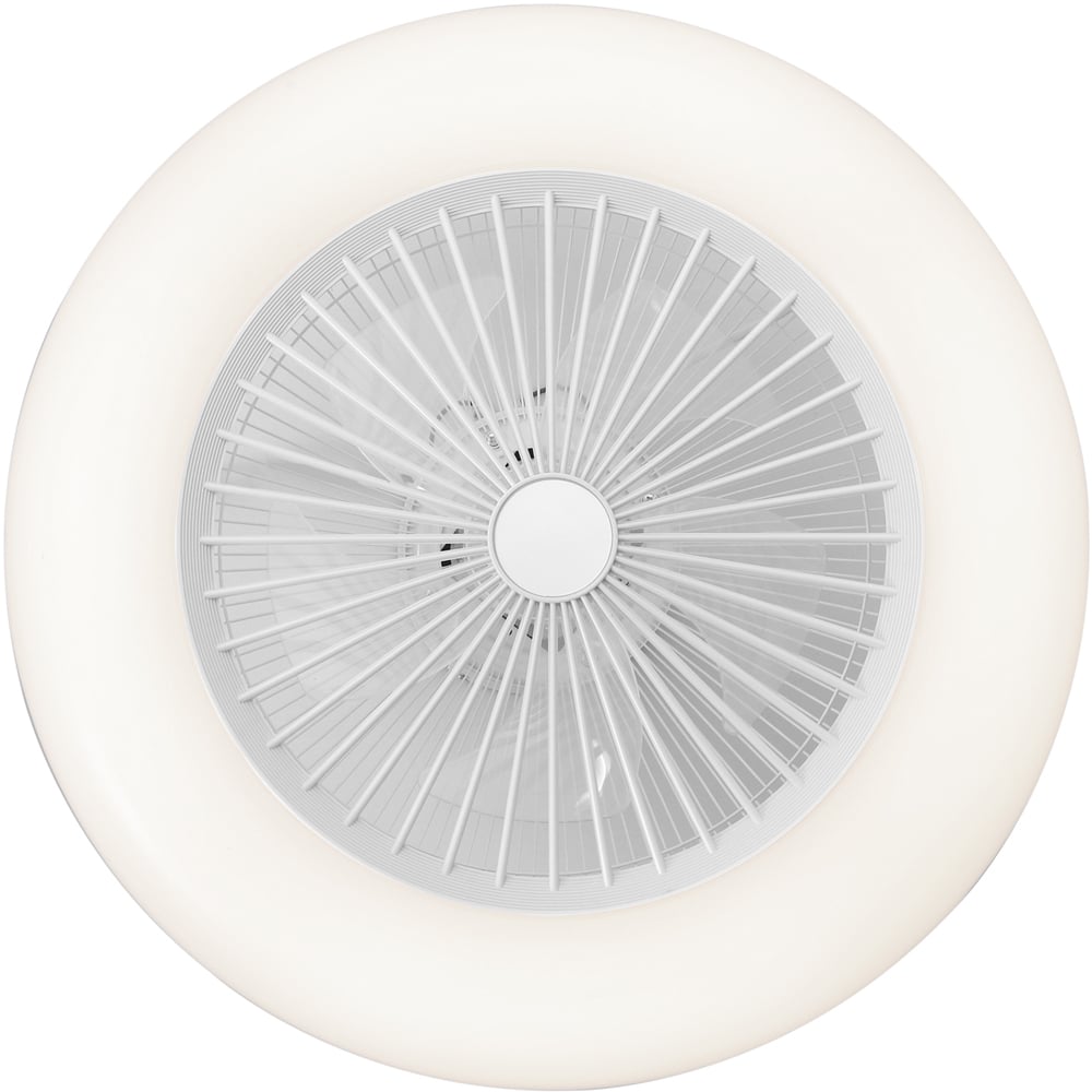 Living and Home White Round Ceiling Fan Light with Remote 22 inch Image 5