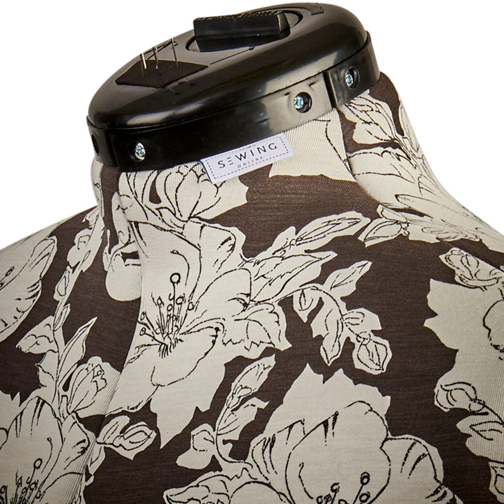 Sewing Online 5901A Grey Floral Hollyhock Adjustable 8-Part Dressmakers Dummy with Hem Marker Small Image 4