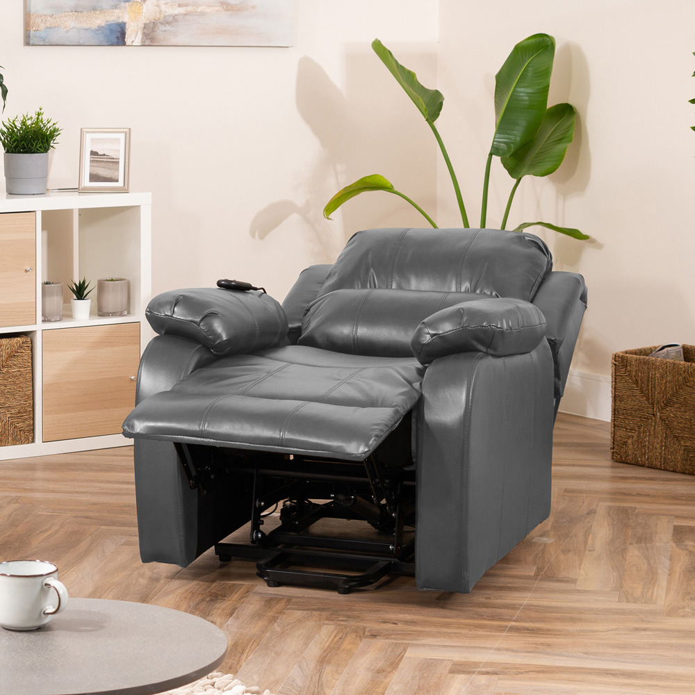 Artemis Home Northfield Grey Dual Motor Massage and Heat Riser Recliner Chair Image 2