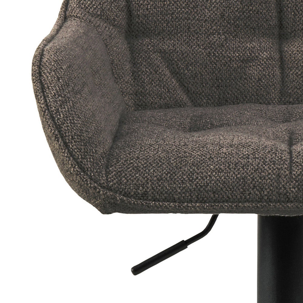 Florence Brooke Taupe Height Adjustable Swivel Bar Stool Set of 2 Image 6