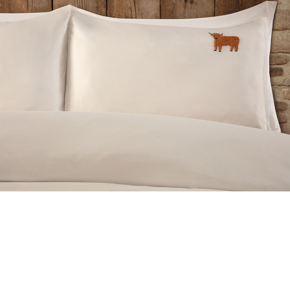 Highland Forest Cows Duvet Set White Superking Image 3