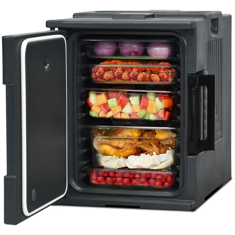 Costway Grey Front-Loading Insulated Food Pan Carrier Image 3