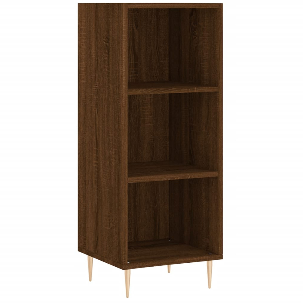 vidaXL 3 Shelf Brown Oak Sideboard Image 2