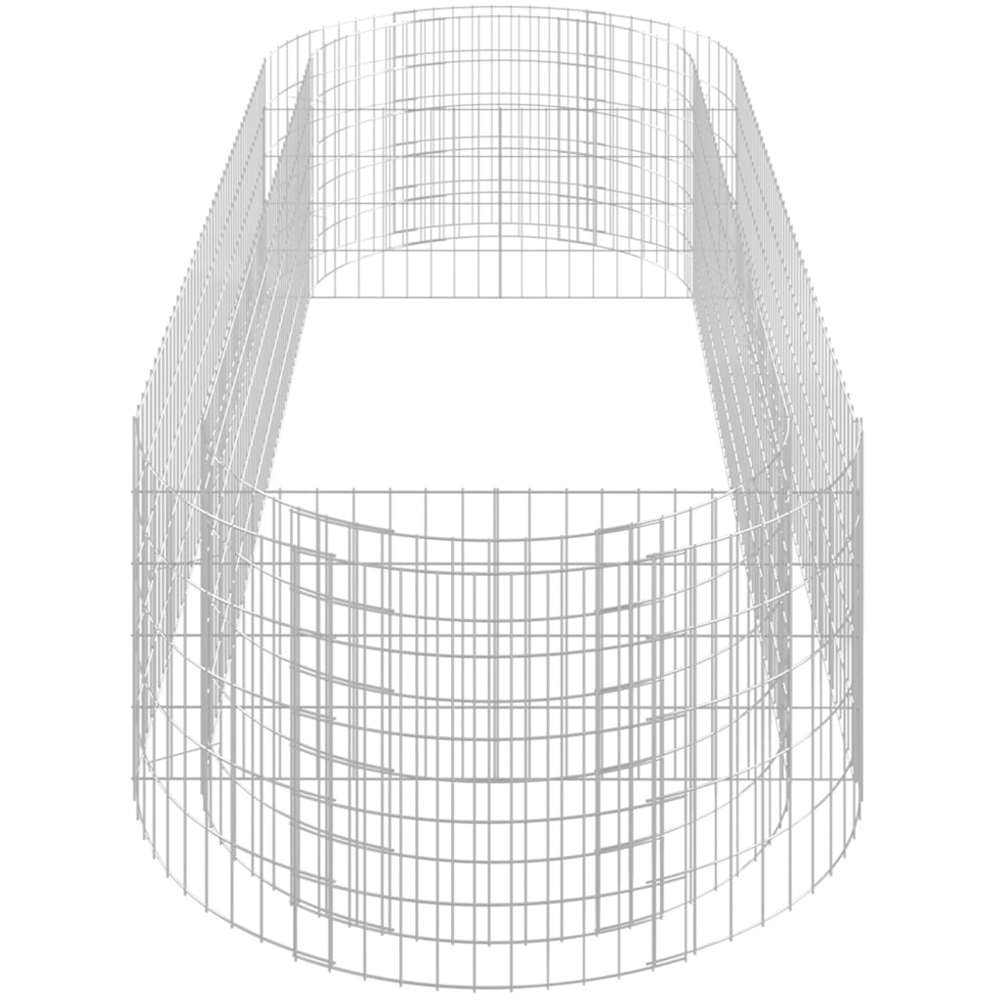 vidaXL Silver Galvanised Iron Gabion Raised Bed 300 x 100 x 50cm Image 3