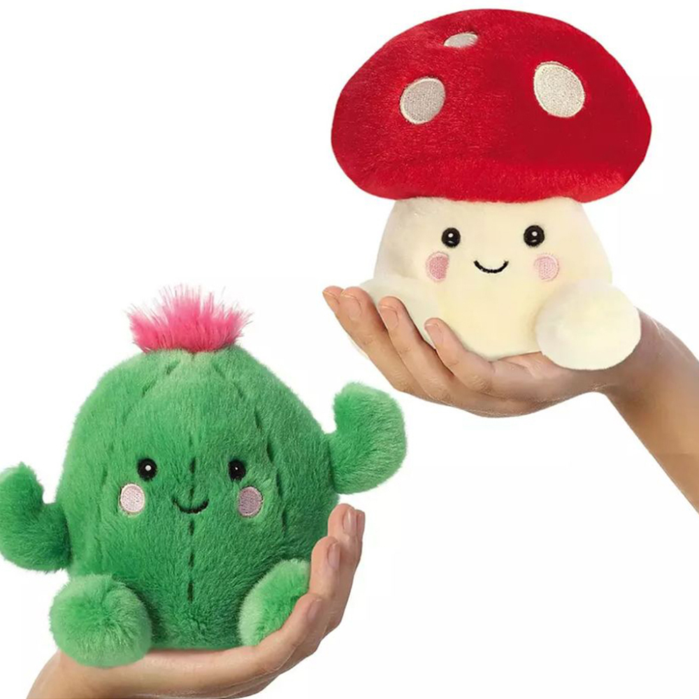 Aurora Palm Pals Amanita Mushroom and Prickles Cactus Soft Toys 13cm Image 4