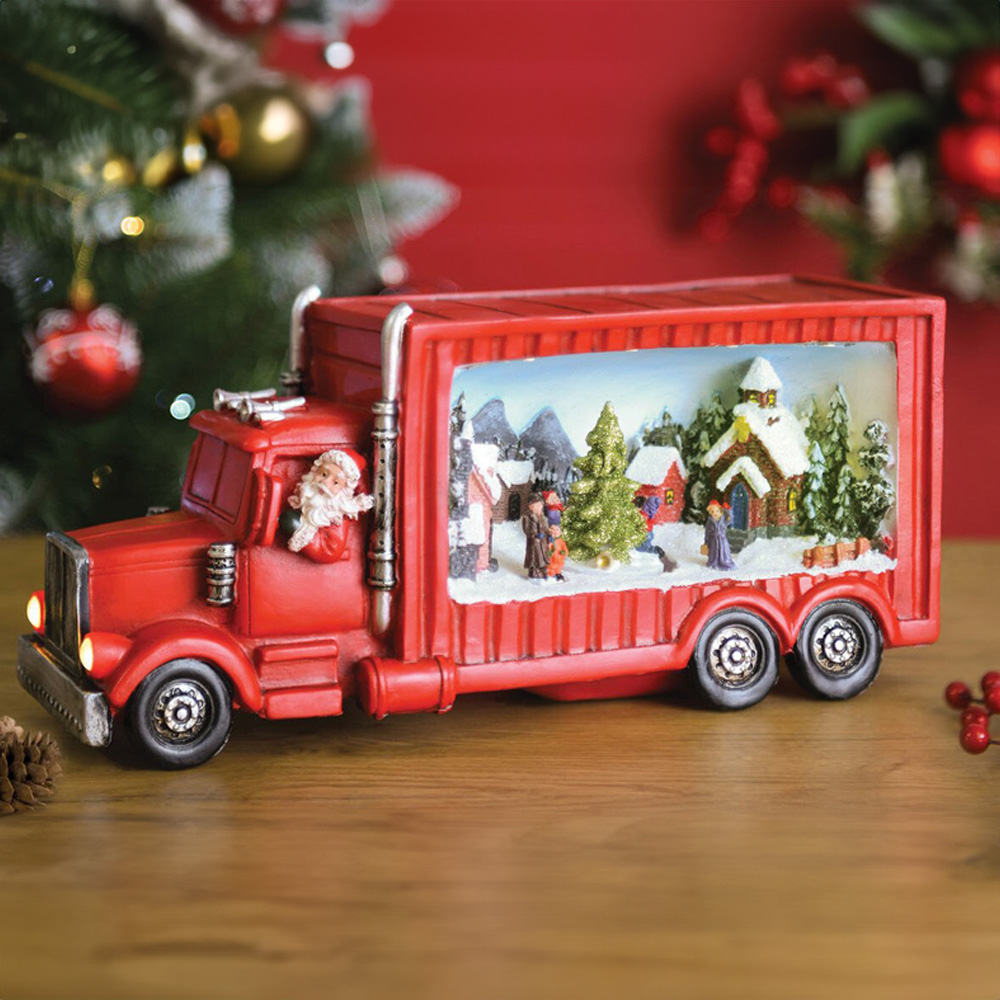 Christmas Truck Scene - Red Image 3