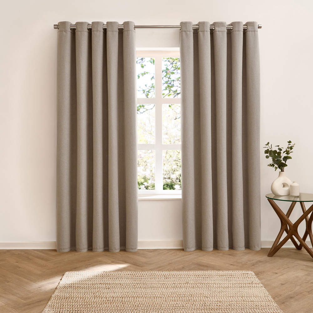 Furn Verso Green Reversible Suede-Look Blackout Eyelet Curtains 168 x 183cm Image 5
