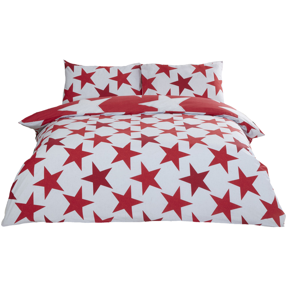 Rapport Home Double Red All Stars Duvet Set Image 3