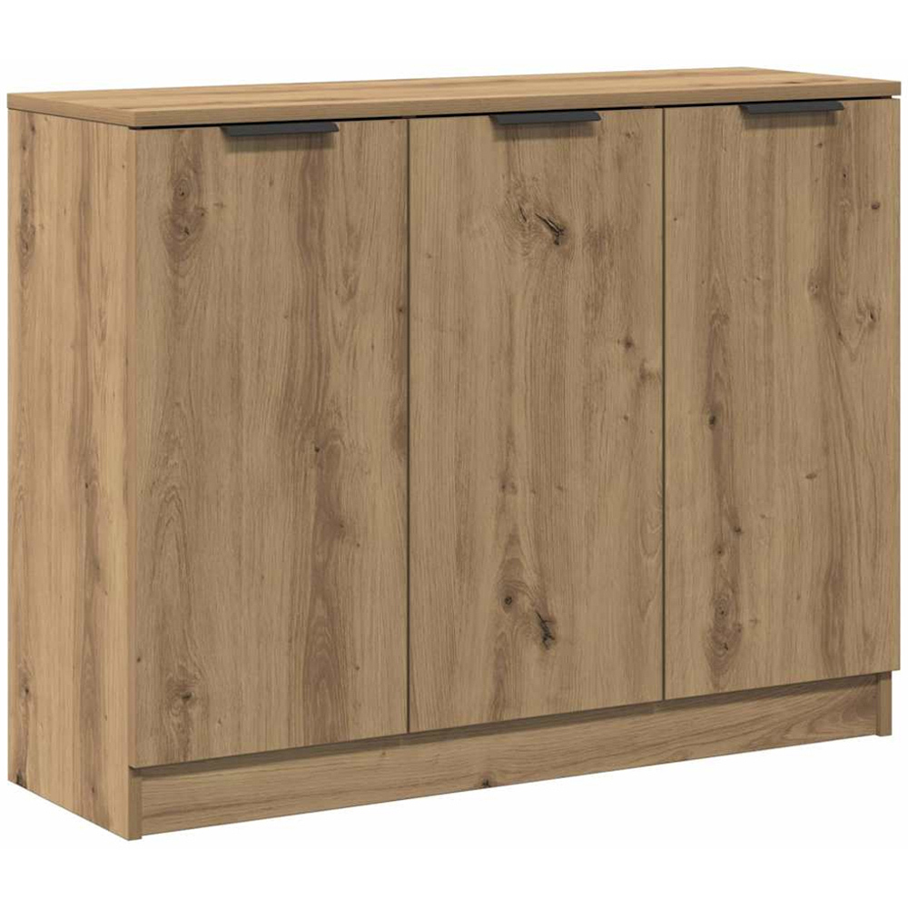 vidaXL 3 Door Artisan Oak Sideboard Image 2