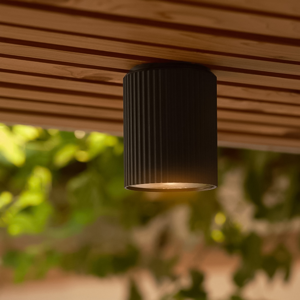 Nordlux Kyklop Ripple Black Ceiling Light Image 2