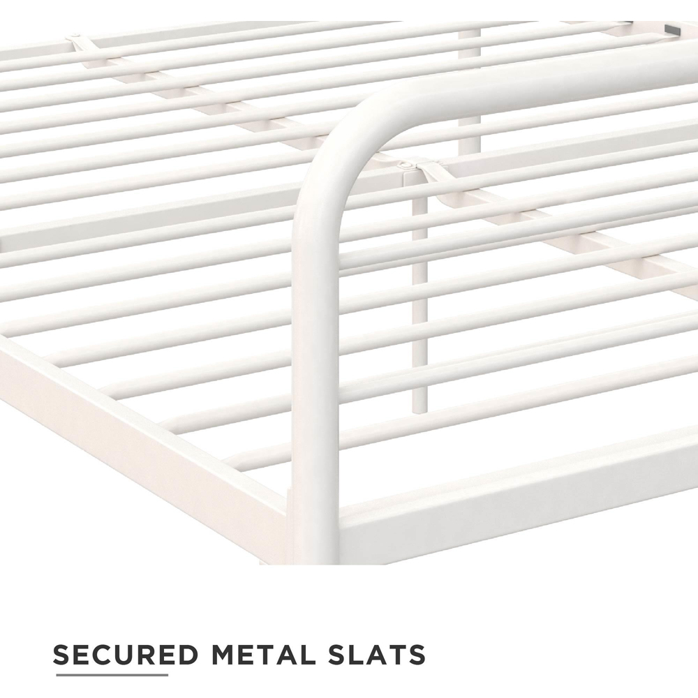 Dorel Millie King Size White Metal Bed Frame Image 5