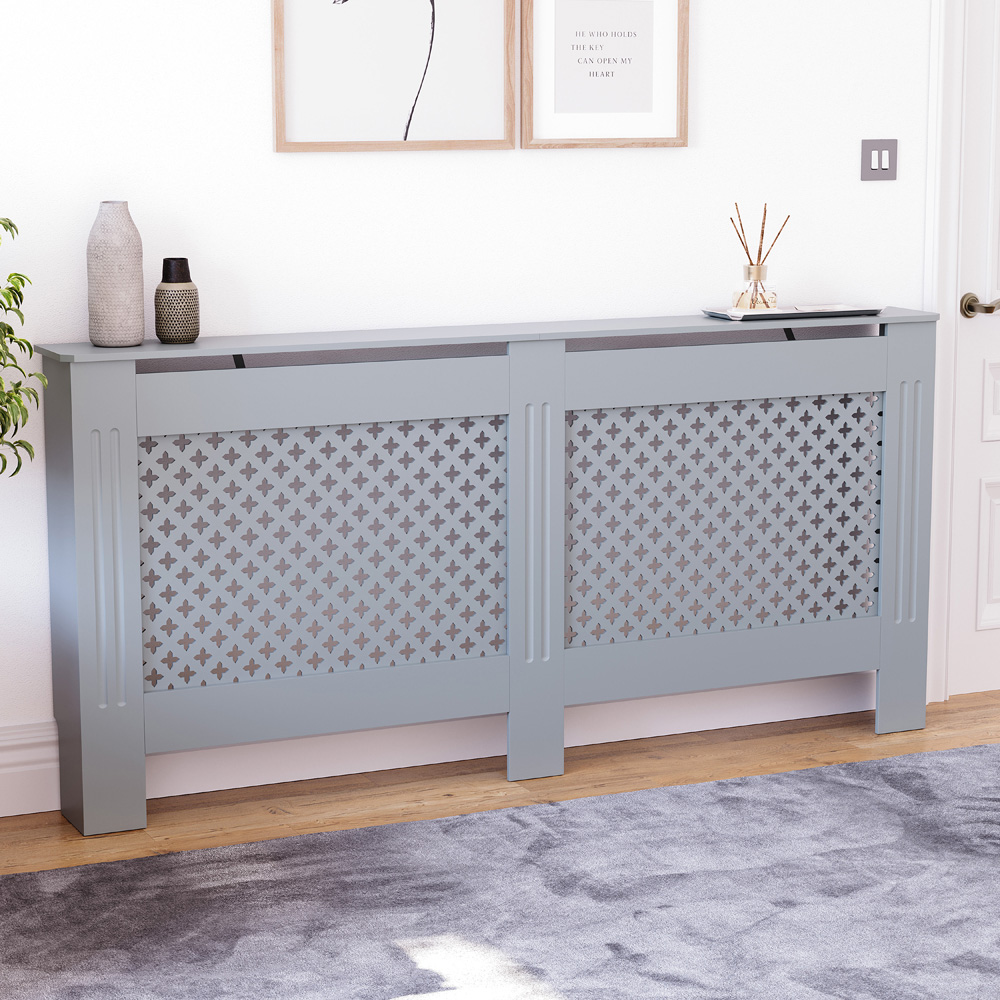 VIDA DESIGNS Oxford Grey Radiator Cover Extra Large Image 2