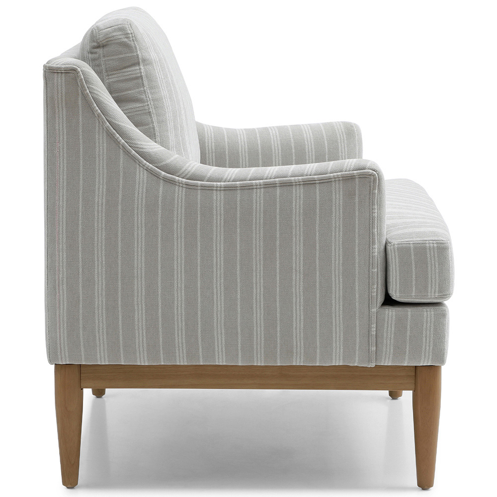 Brody Natural Strip Chenille Padded Back Armchair Image 4