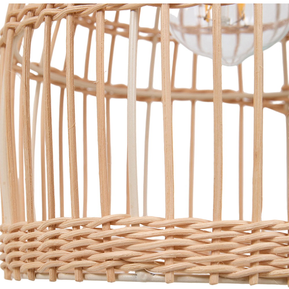 Living and Home Natural Bamboo E27 Pendant Light Image 5