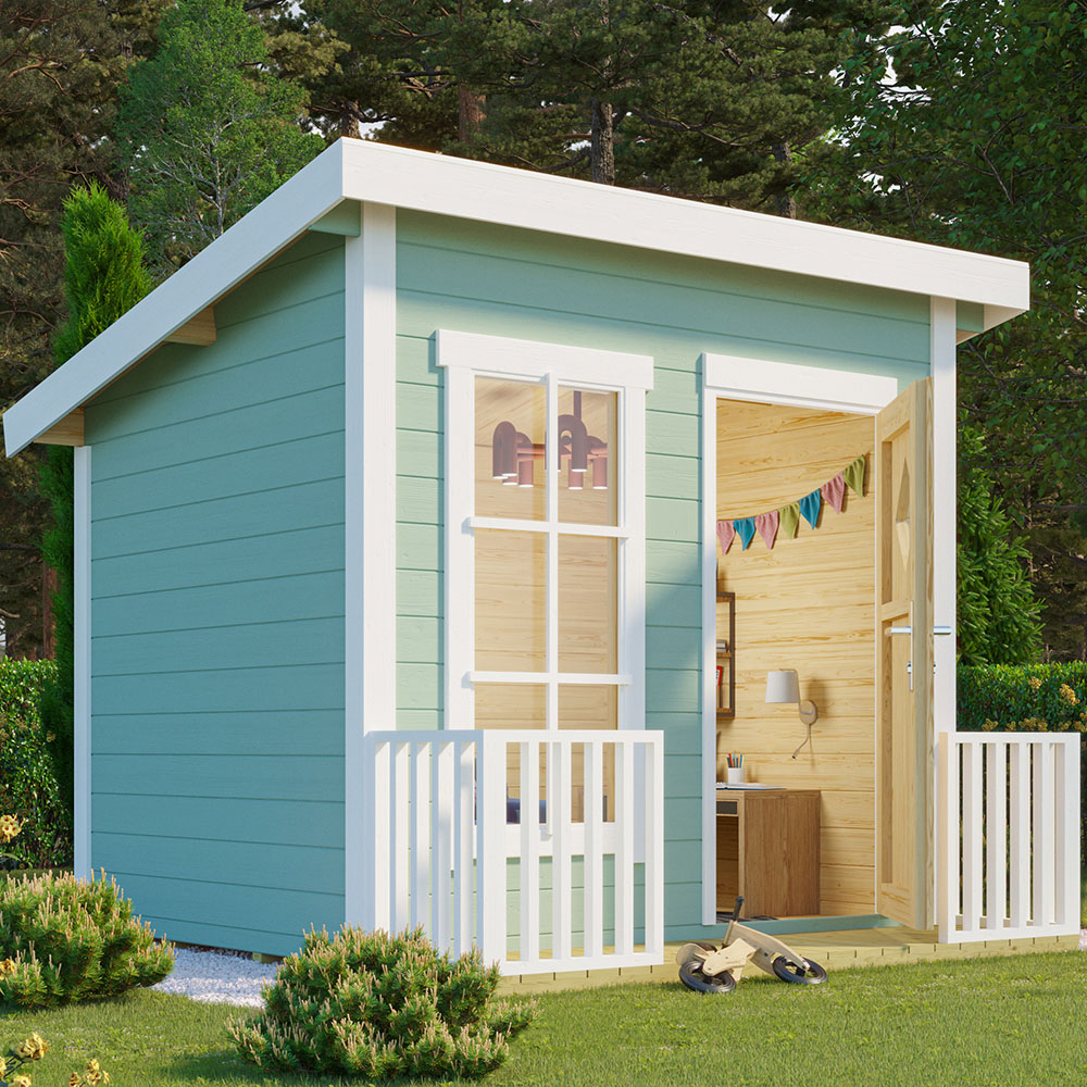 Norland Flipp 7.5 x 6.2ft Wooden Pent Log Cabin Image 4