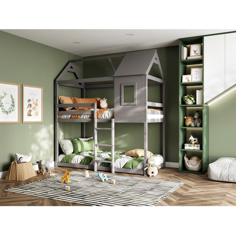Flair Hideaway Grey Wooden Bunk Bed Image 4