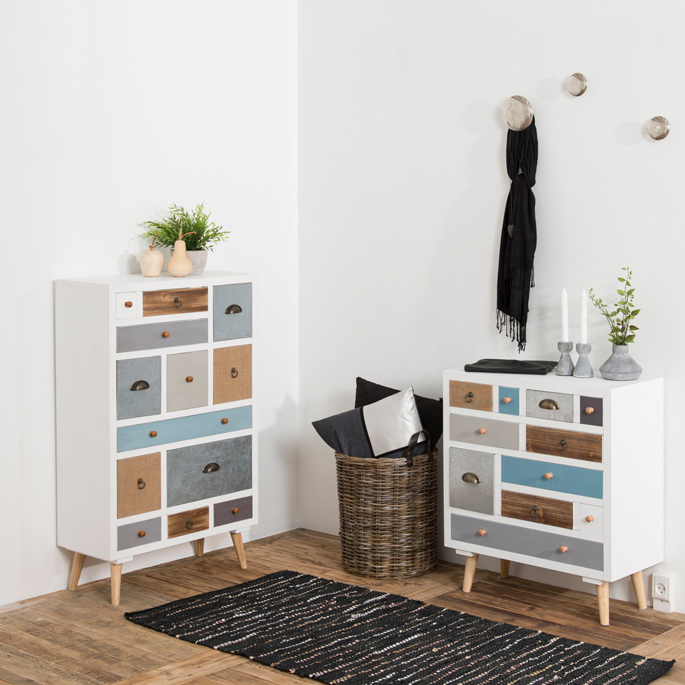 Florence Thais 13 Drawer White Chest of Drawers Image 9