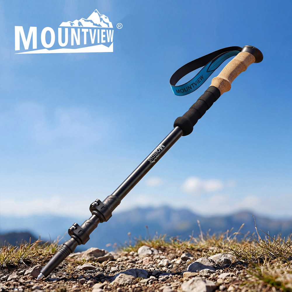 Mountview 2 Piece Black Carbon Fibre Lightweight Trekking Pole Image 3