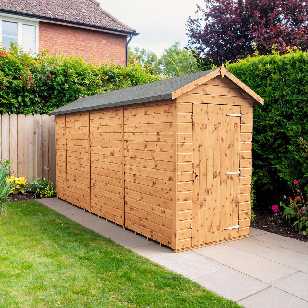 Empire Sheds 14 x 4ft Tongue and Groove Modular Apex Garden Shed Image 1