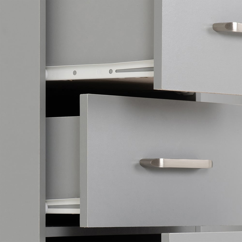 Seconique Dakota 5 Drawer Light Grey Narrow Chest Image 7