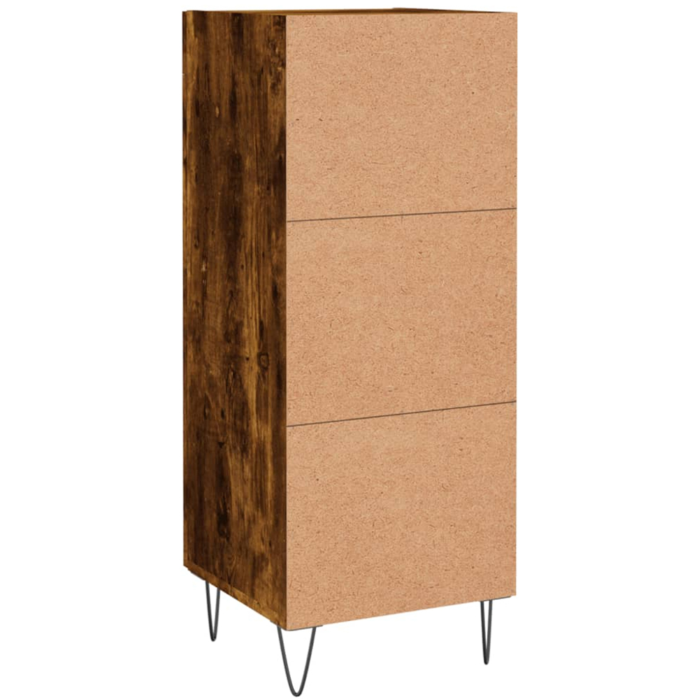 vidaXL Single Door Smoked Oak Sideboard Image 8