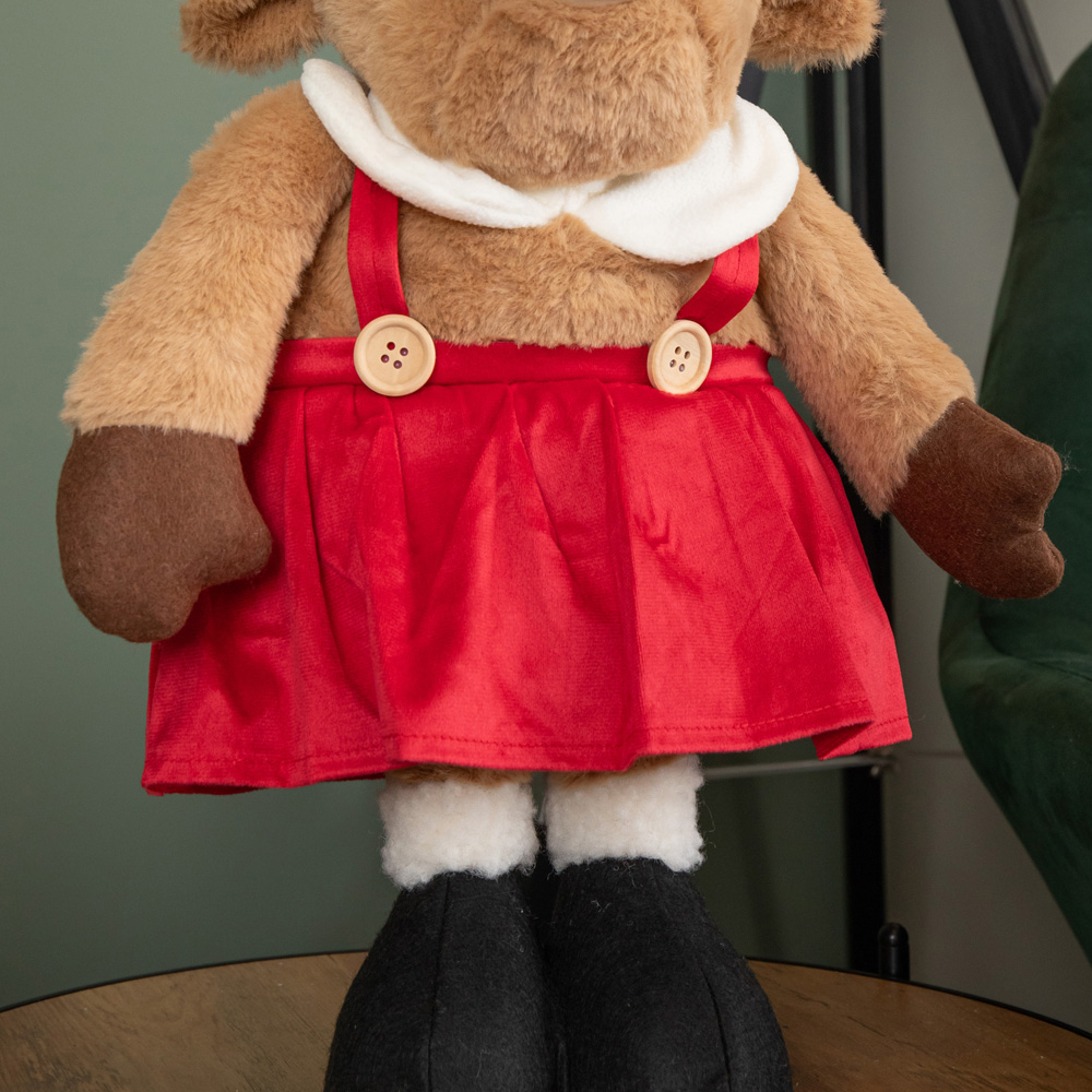 Samuel Alexander Plush Standing Highland Girl Cow with Extendable Legs Christmas Decoration 84cm Image 6