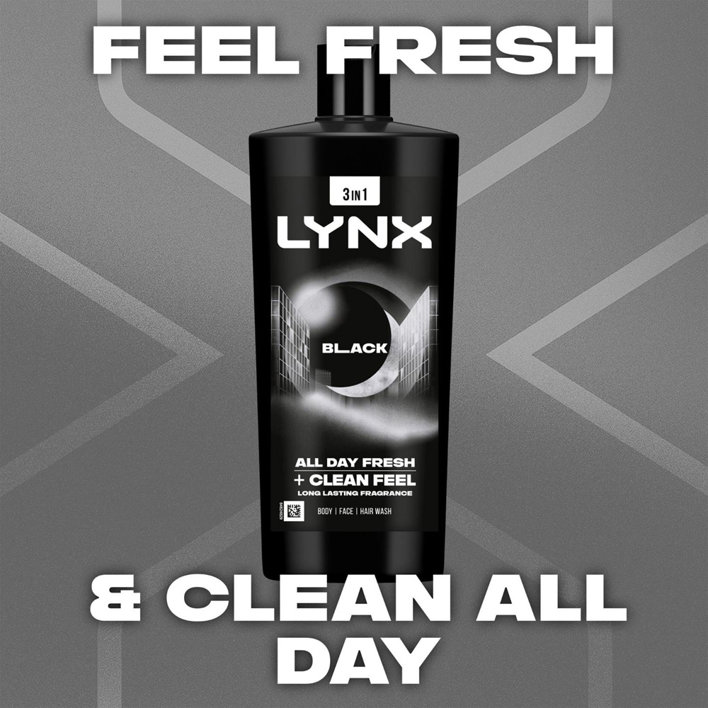 Lynx XXXL Black Frozen Pear and Cedarwood HD Fragrance Shower Gel 700ml 12 Pack Image 6