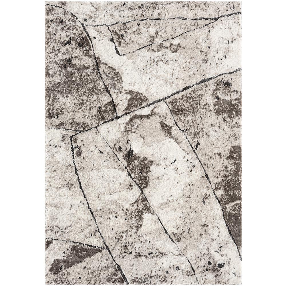 Desire Rugs Eleanor Mocha Slate Embossed Rug 80 x 150cm Image 1