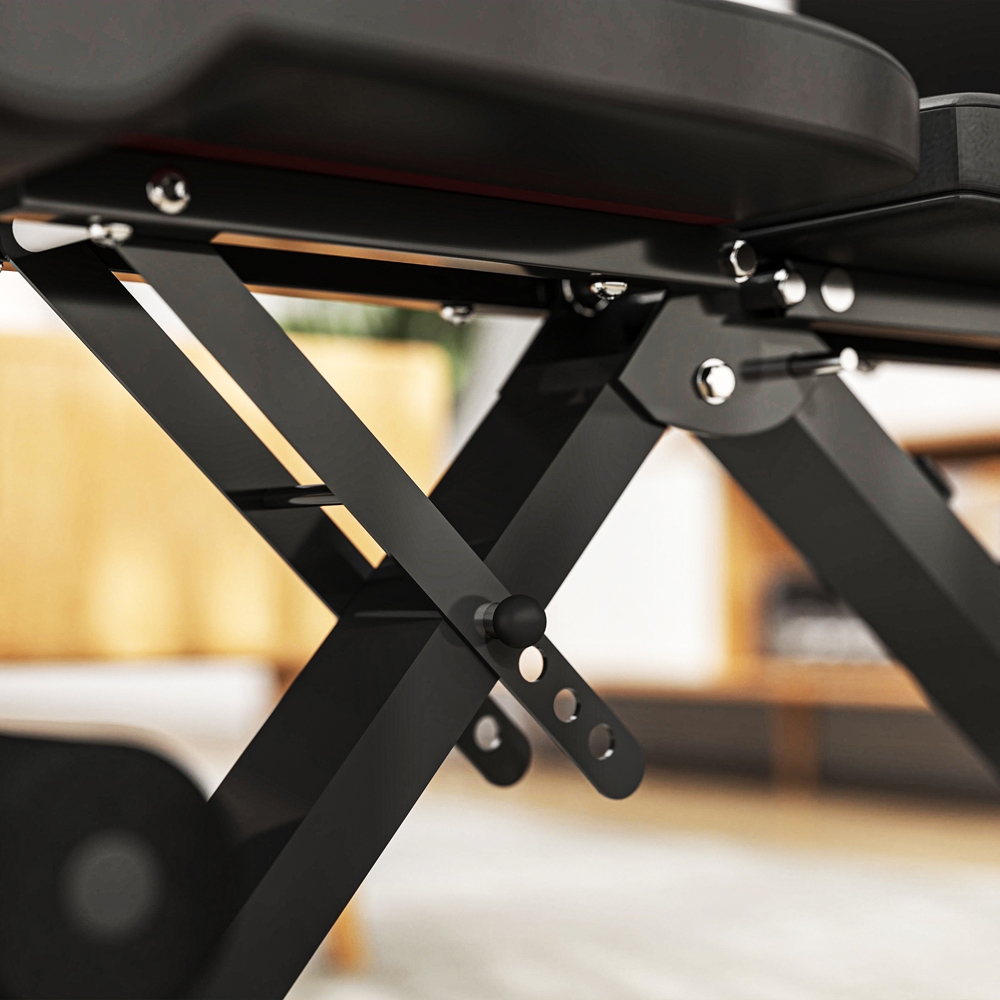 SPORTNOW Foldable Weight Bench with 6 Level Backrest and Leg Extension Image 4
