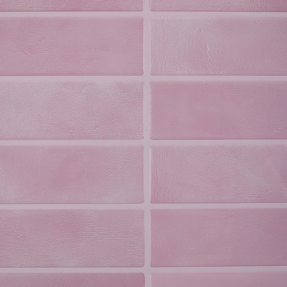 Living and Home Pink Rectangle Self Adhesive Wall Sticker 10 Pack Image 7