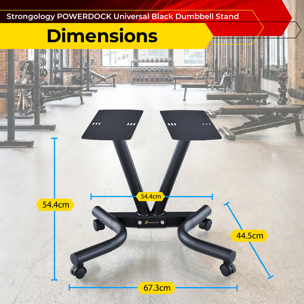 Strongology Universal Steel Adjustable Dumbbell Floor Stand Image 9