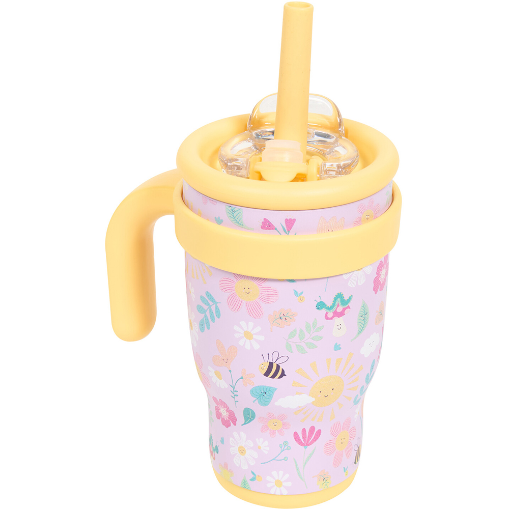Kids Floral Printed Leakproof Tumbler Image 9