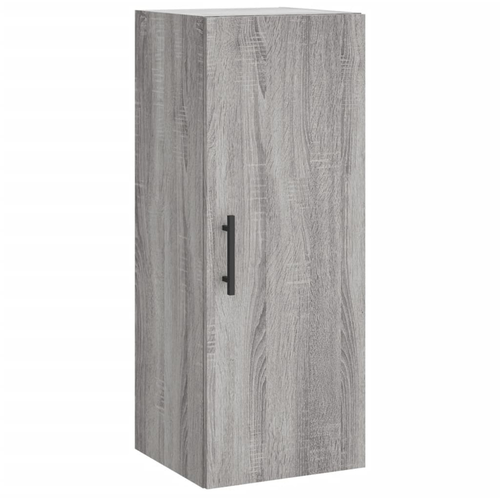 vidaXL Single Door 3 Drawer Grey Tall Highboard Image 7