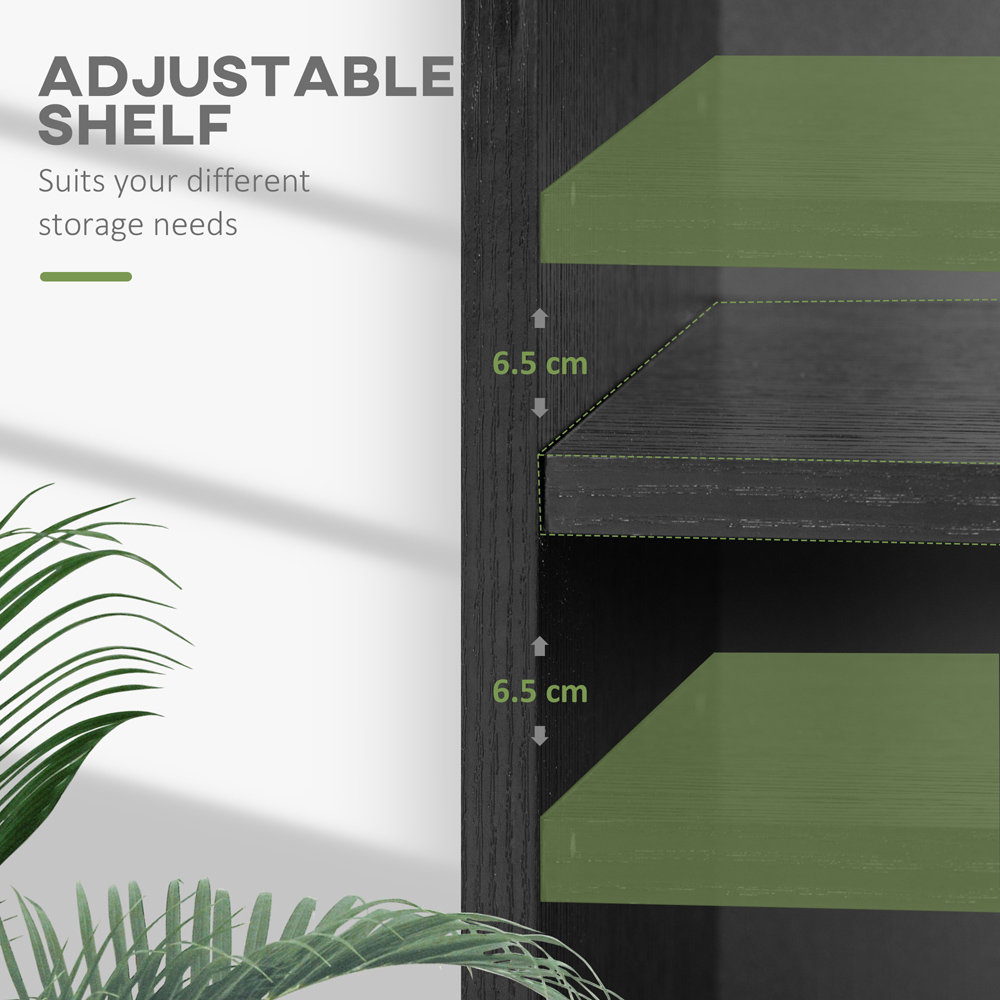 Portland 2 Shelf Black Bookcase Image 6