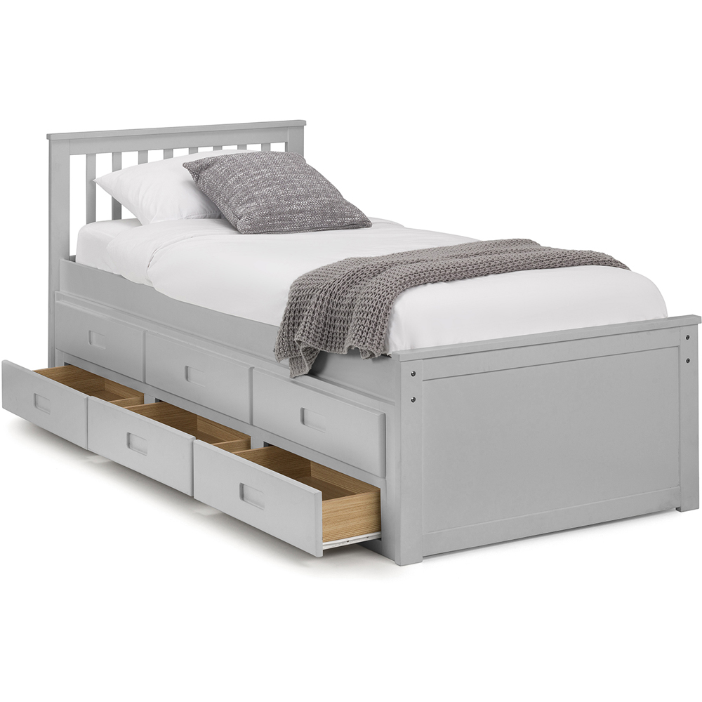 Julian Bowen Dove Grey Maisie Bed with Underbed and Drawers Image 5