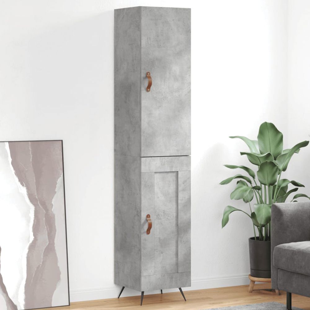 vidaXL 2 Door Concrete Grey Highboard Image 1