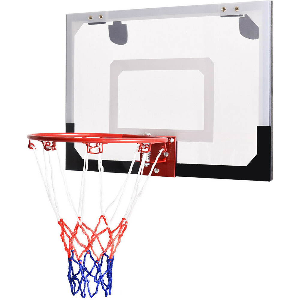 Costway Mini Basketball Hoop with Shatterproof Backboard Image 1