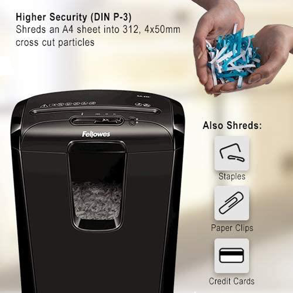 Fellowes Powershred M-8C Cross Cut Shredder with Safety Lock 15L Image 2