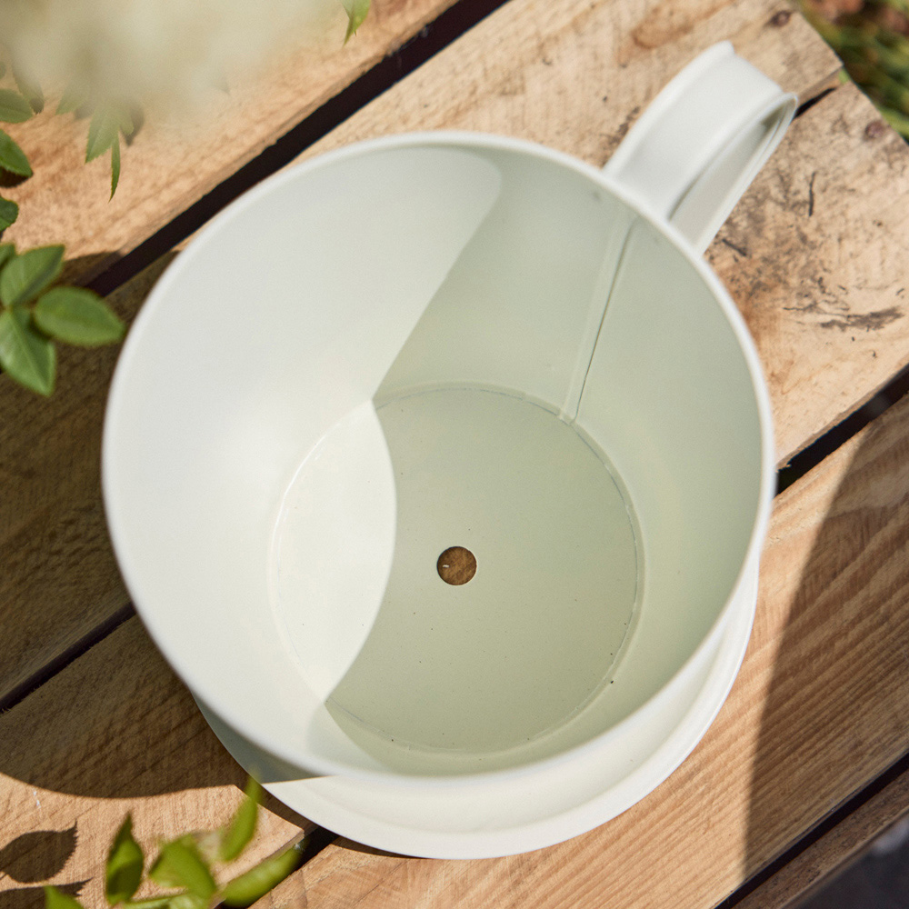 Dibor Cream Vintage Tea Cup Planter 15cm Image 5