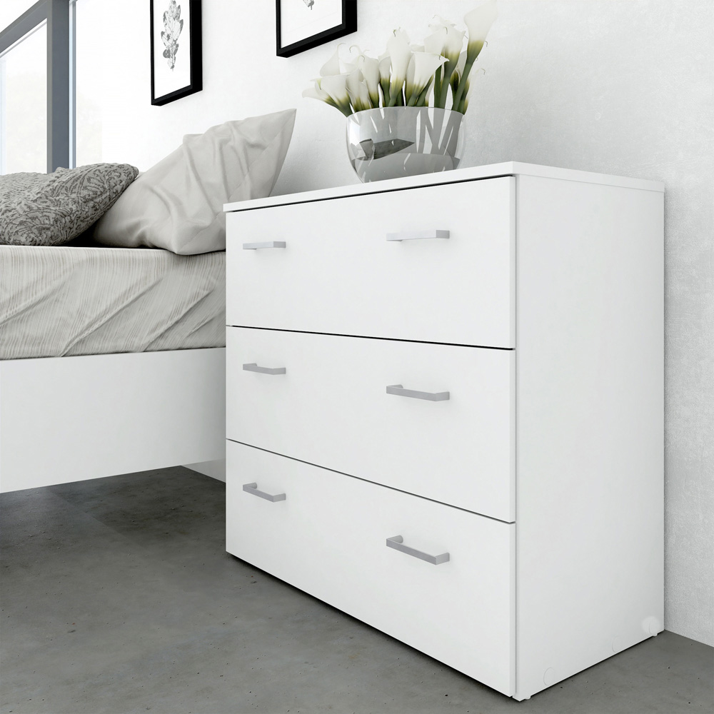 Florence Space White 3 Piece Bedroom Furniture Set Image 5