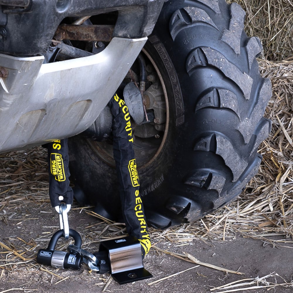 Burg-Wachter 1.5m Sold Secure Chain, Lock and Ground Anchor Kit Bike Lock Image 2