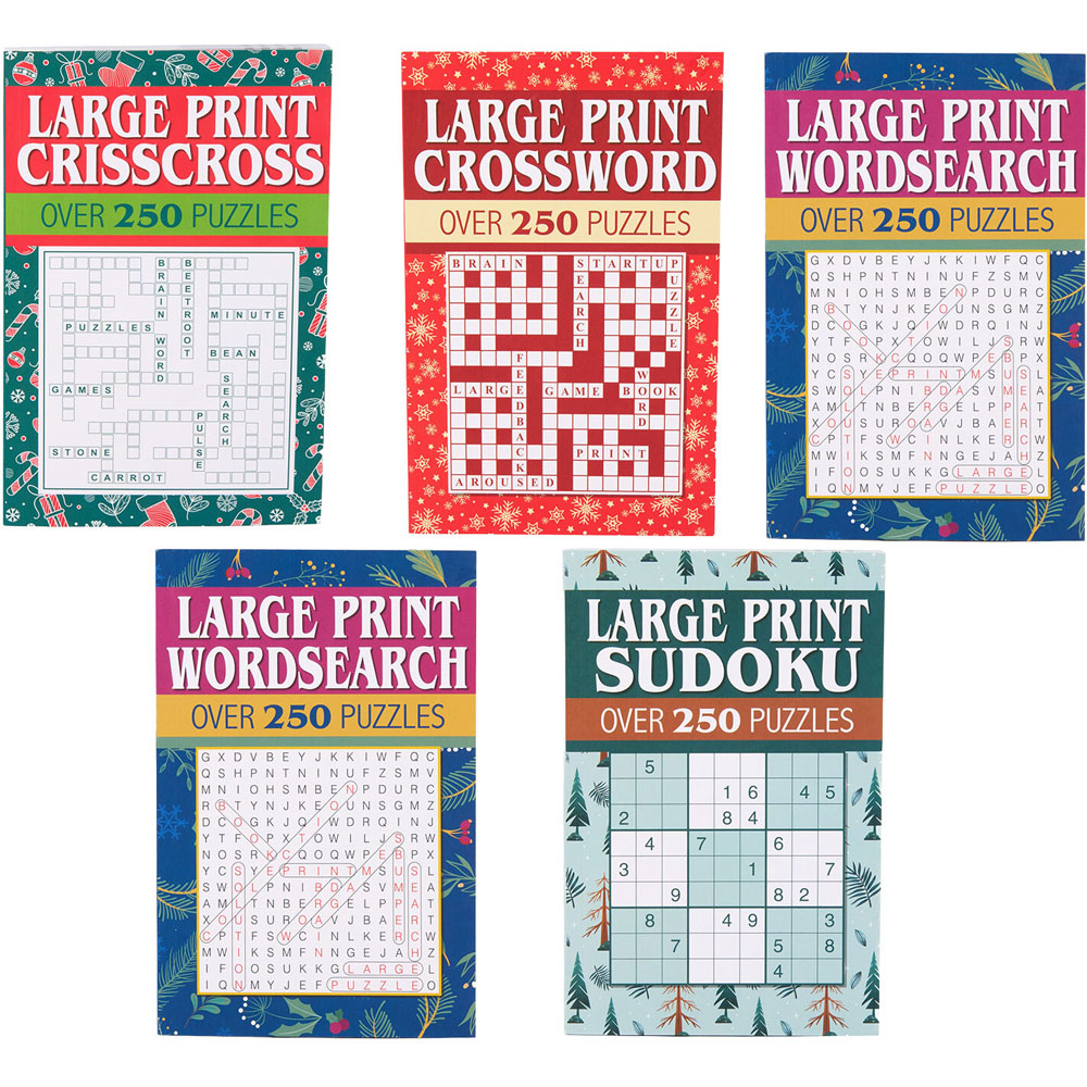 Large Print Christmas Puzzles Pack Image 1