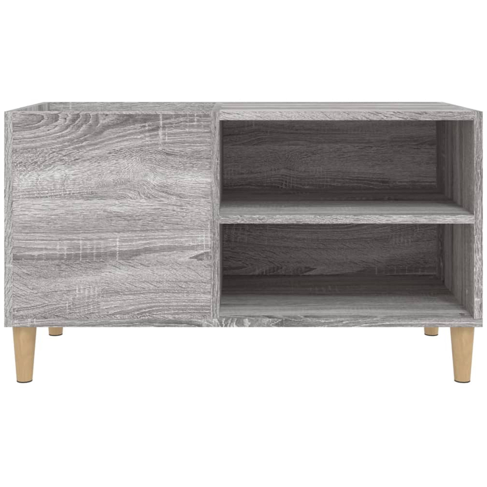 vidaXL 2 Shelf Grey Sonoma Record Cabinet Image 4