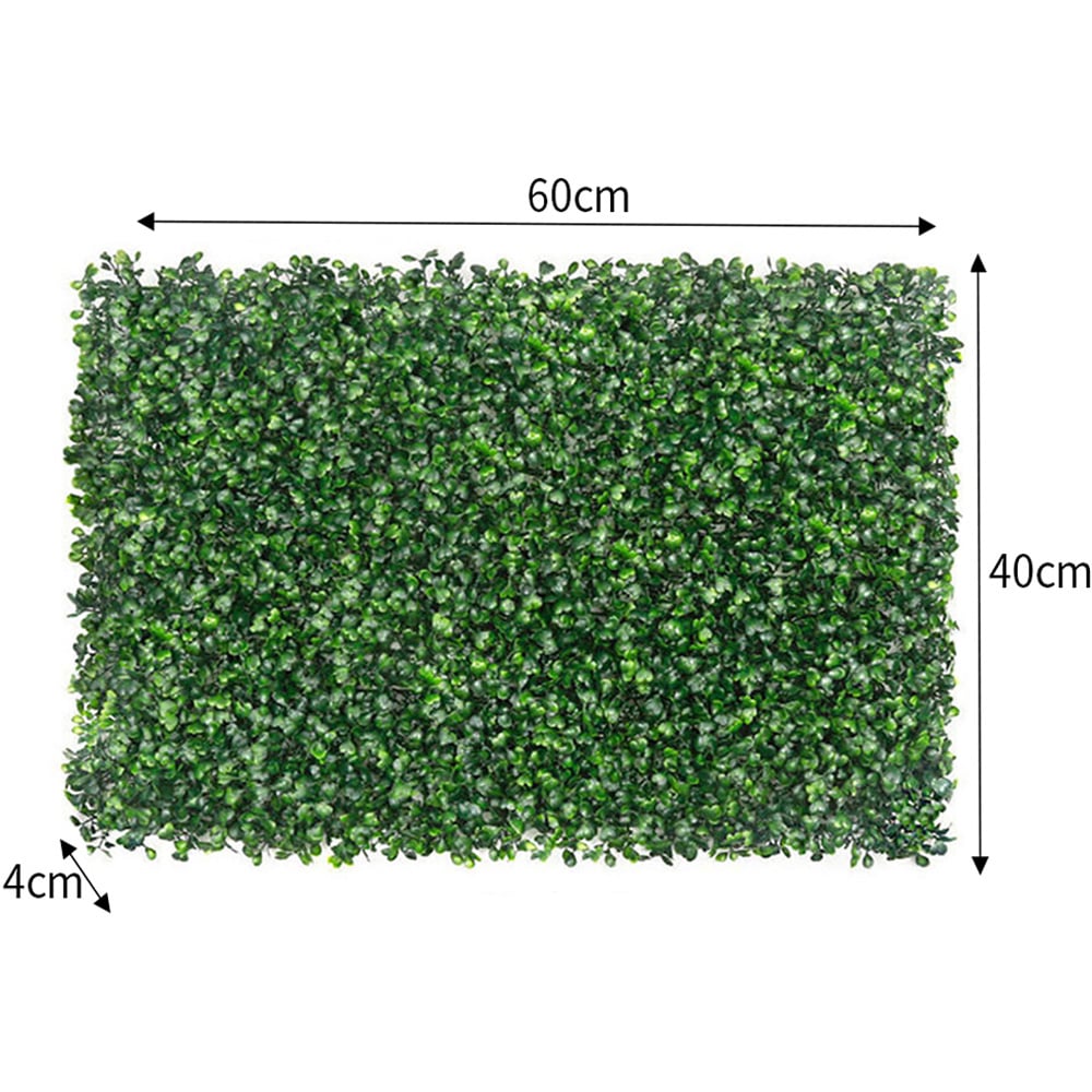 Living and Home Green Artificial Boxwood Wall Panel 60 x 40cm 6 Pack Image 8