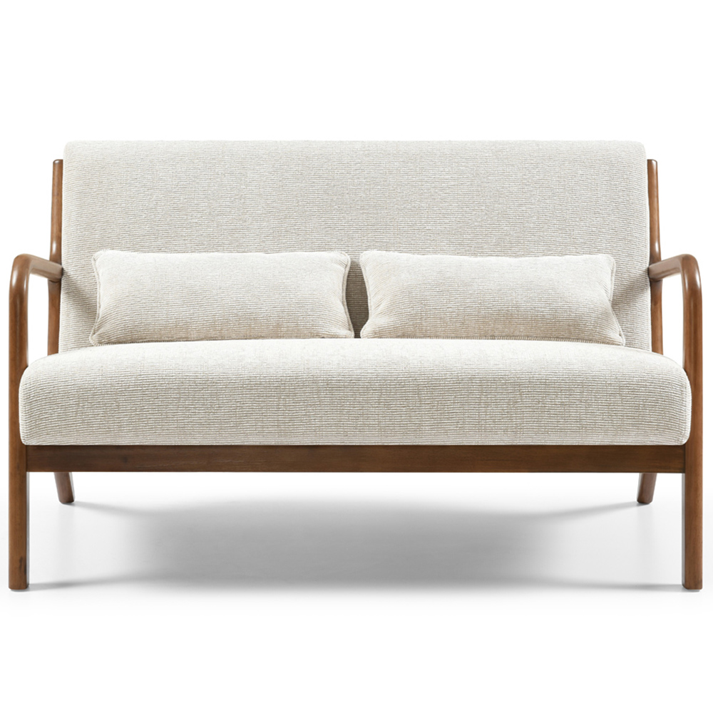 Otis 2 Seater Natural Woven Chenille Sofa Image 2